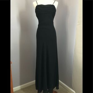 Betsy & Adam Jaslene Black Spaghetti Dress